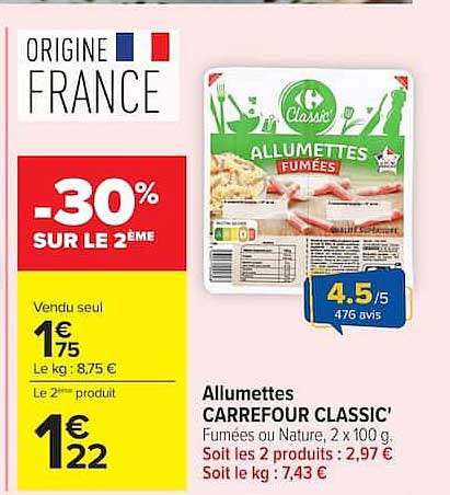 ALLUMETTES CARREFOUR CLASSIC'