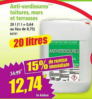 Anti-verdisures toitures, murs et terrasses