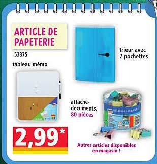 ARTICLE DE PAPETERIE
