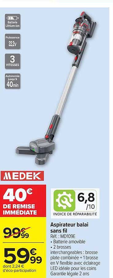 Aspirateur balai sans fil