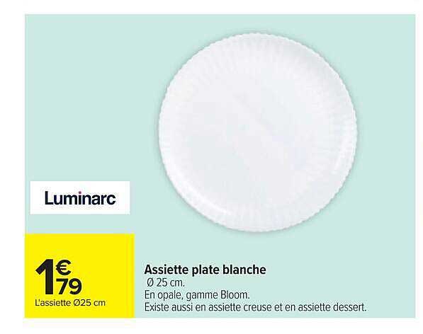 Assiette plate blanche