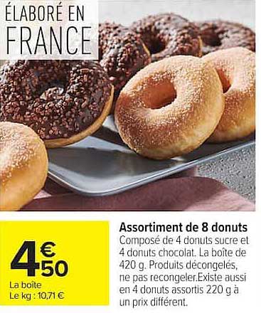 Assortiment de 8 donuts