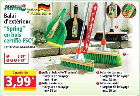 Balai d’extérieur “Spring” en bois certifié FSC®