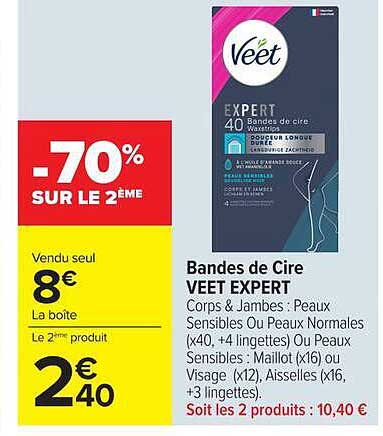Bandes de Cire VEET EXPERT