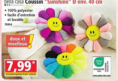 bella casa Coussin "Sunshine" Ø env. 40 cm