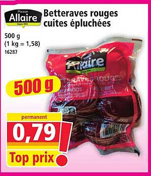 Betteraves rouges cuites épluchées