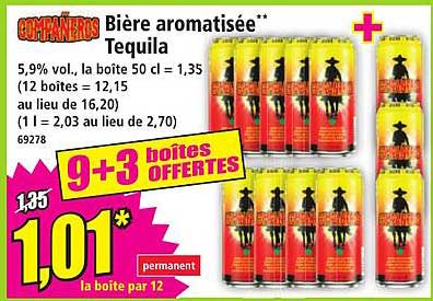 Biere aromatisée** Tequila