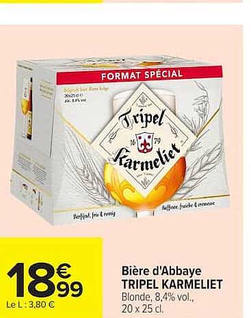 Bière d'Abbaye TRIPEL KARMELIET