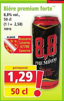 Bière premium forte