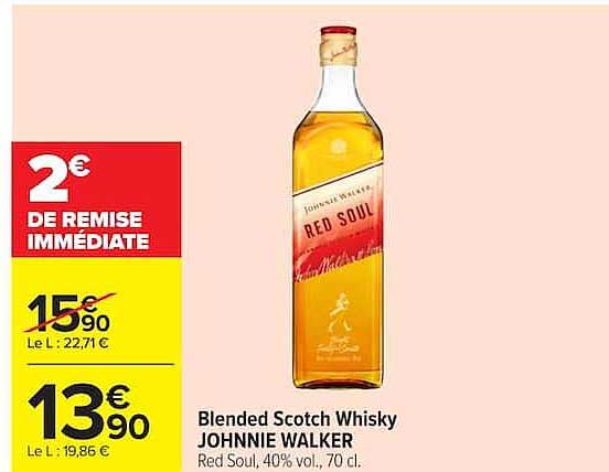 Blended Scotch Whisky JOHNNIE WALKER Red Soul, 40% vol., 70 cl.