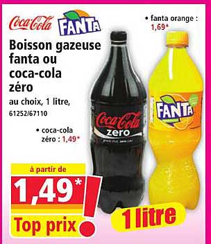 Boisson gazeuse fanta ou coca-cola zéro