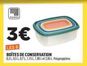 BOÎTES DE CONSERVATION