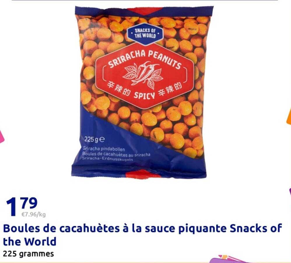 Boules de cacahuètes à la sauce piquante Snacks of the World