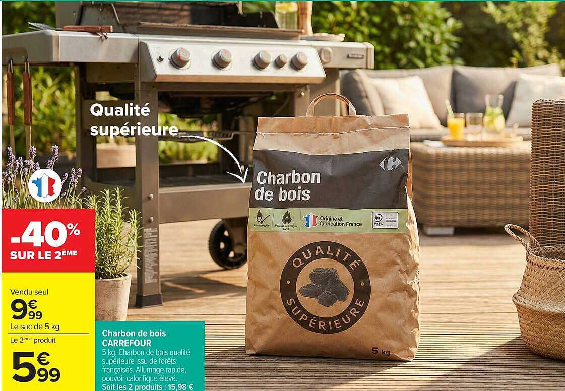 Charbon de bois CARREFOUR