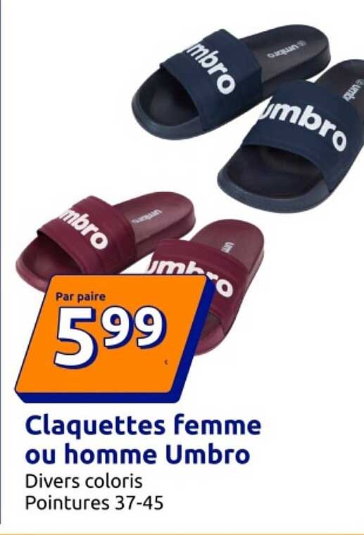 Claquettes Femme ou homme Umbro