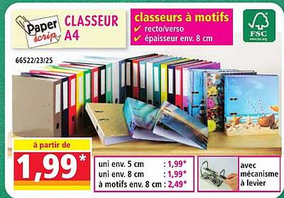 CLASSEUR A4 classeurs à motifs