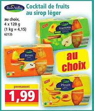 Cocktail de fruits au sirop léger