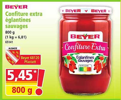 Confiture extra églantines sauvages