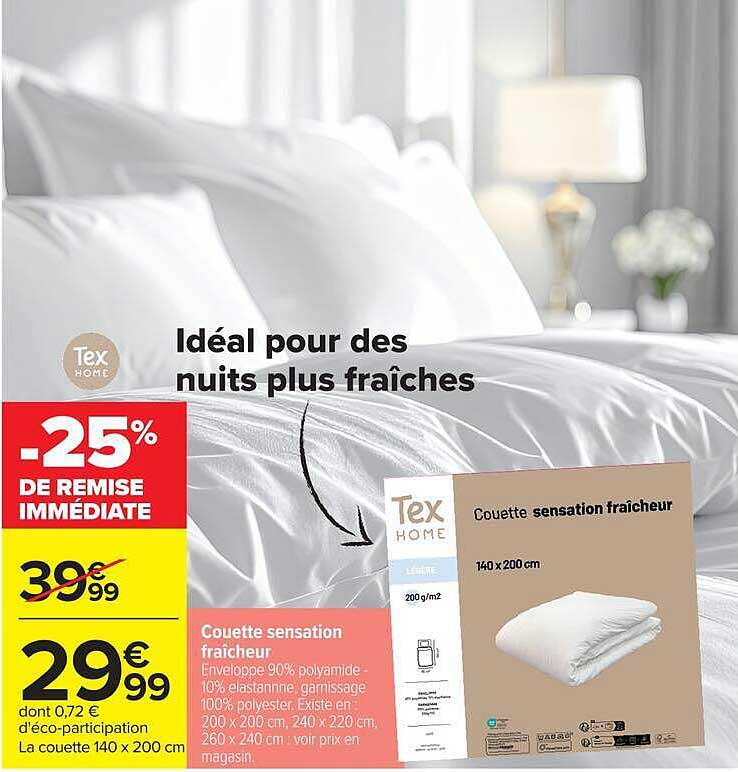 Couette sensation fraîcheur