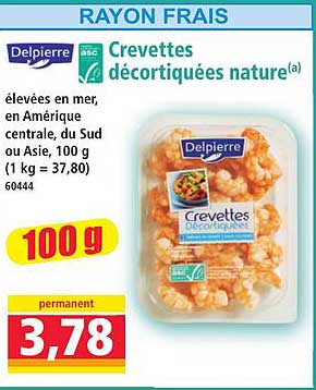 Crevettes décortiquées nature(a)