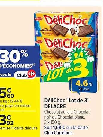 DéliChoc "Lot de 3" DELACRE