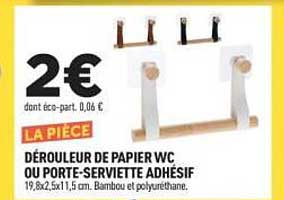 DÉROULEUR DE PAPIER WC OU PORTE-SERVIETTE ADHÉSIF