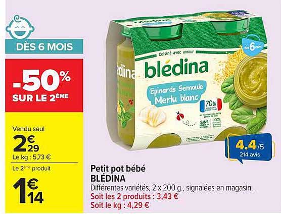 DÈS 6 MOIS -50% SUR LE 2ÈME