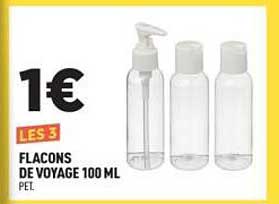FLACONS DE VOYAGE 100 ML PET
