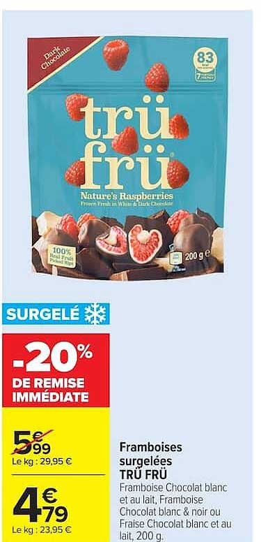 Framboises surgelées TRU FRU
