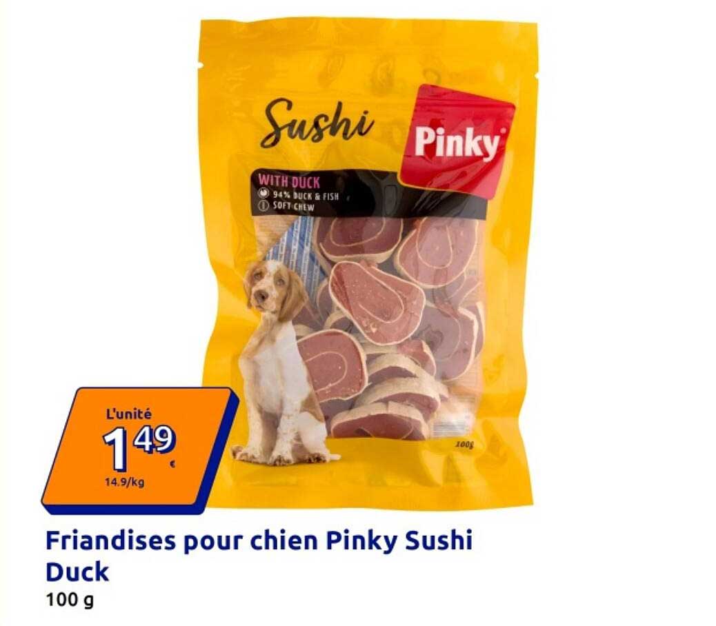 Friandises pour chien Pinky Sushi Duck