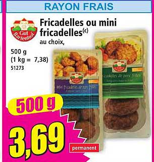 Fricadelles ou mini fricadelles(c) au choix