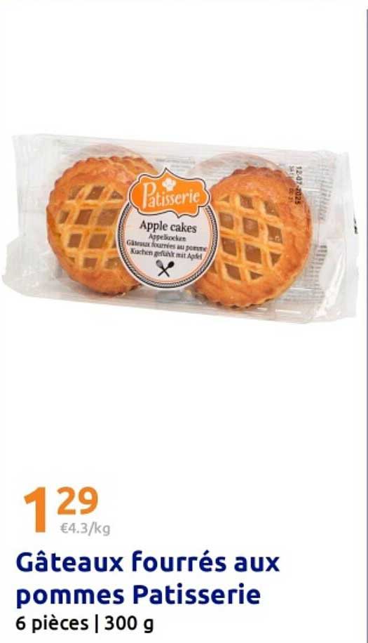 Gâteaux fourrés aux pommes Patisserie