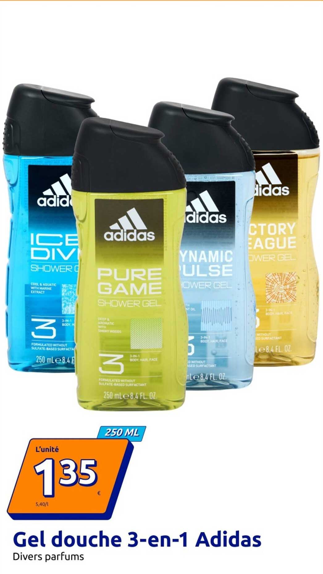 Gel douche 3-en-1 Adidas