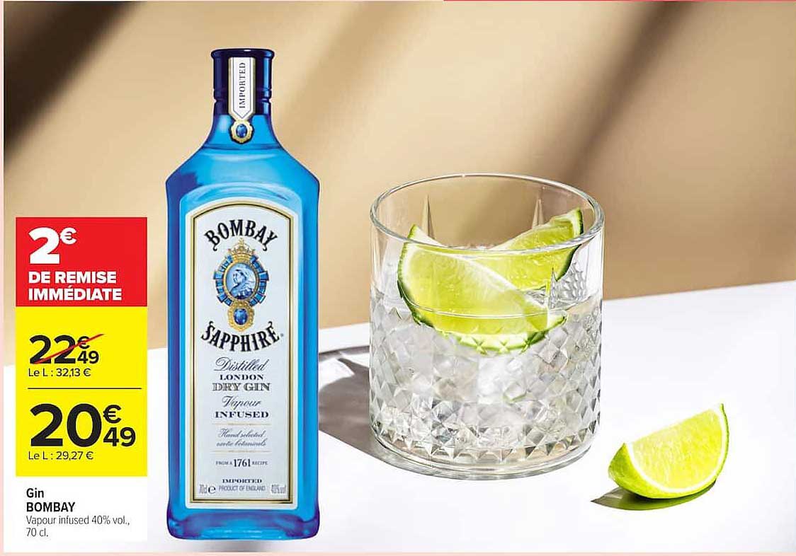 Gin BOMBAY Vapur infused 40% vol., 70 cl.