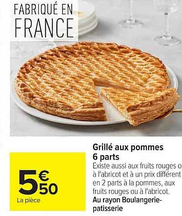 Grillé aux pommes 6 parts