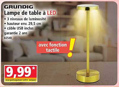GRUNDIG Lampe de table à LED avec fonction tactile