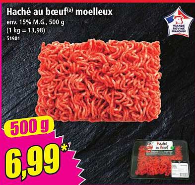 Haché au bœuf(a) moelleux