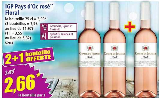 IGP Pays d’Oc rosé** Floral