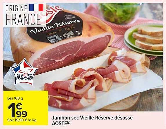 Jambon sec Vieille Réserve désossé AOSTE