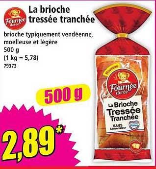 La brioche tressée tranchée