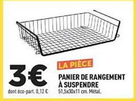 LA PIÈCE PANIER DE RANGEMENT À SUSPENDRE