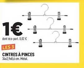 LES 3 CINTRES À PINCES