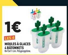 LES 4 MOULES À GLACES 4 BÂTONNETS