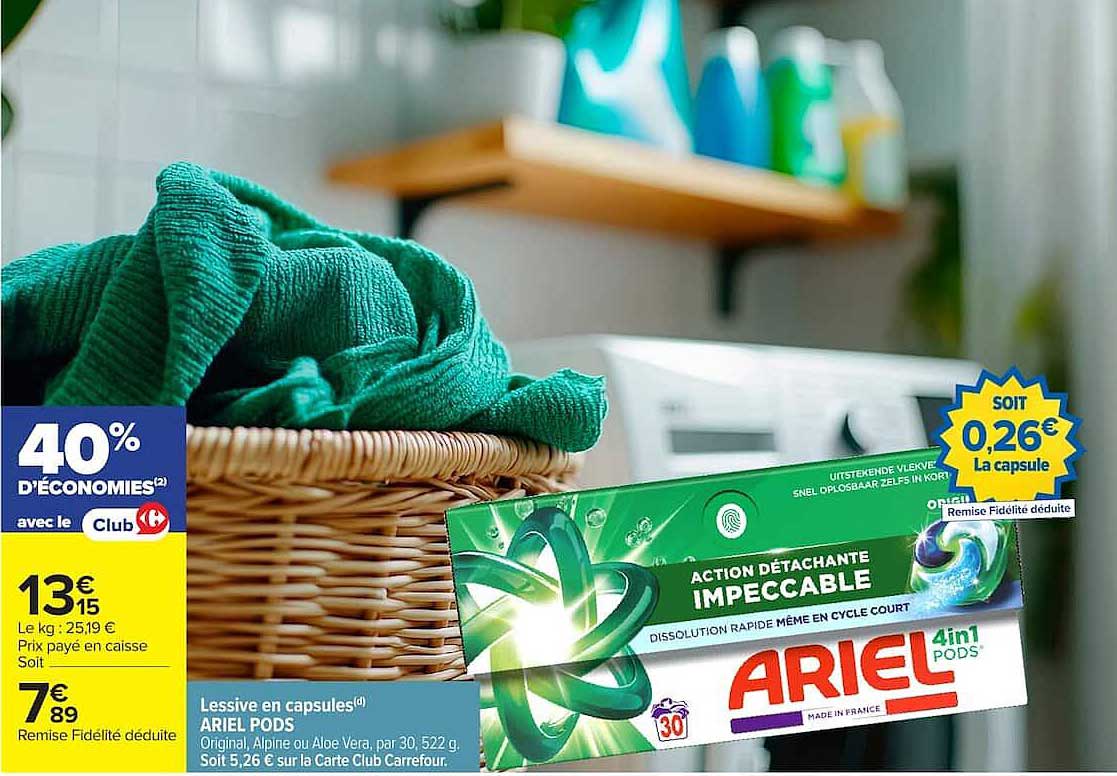 Lessive en capsules ARIEL PODS