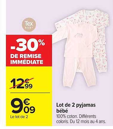 Lot de 2 pyjamas bébé