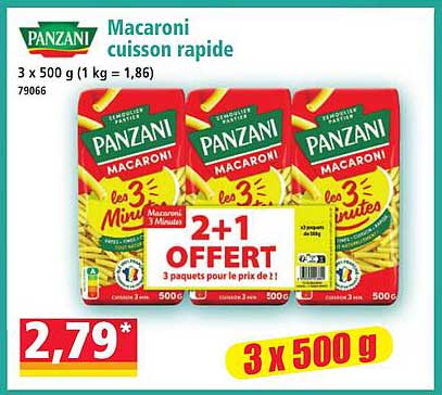 Macaroni cuisson rapide