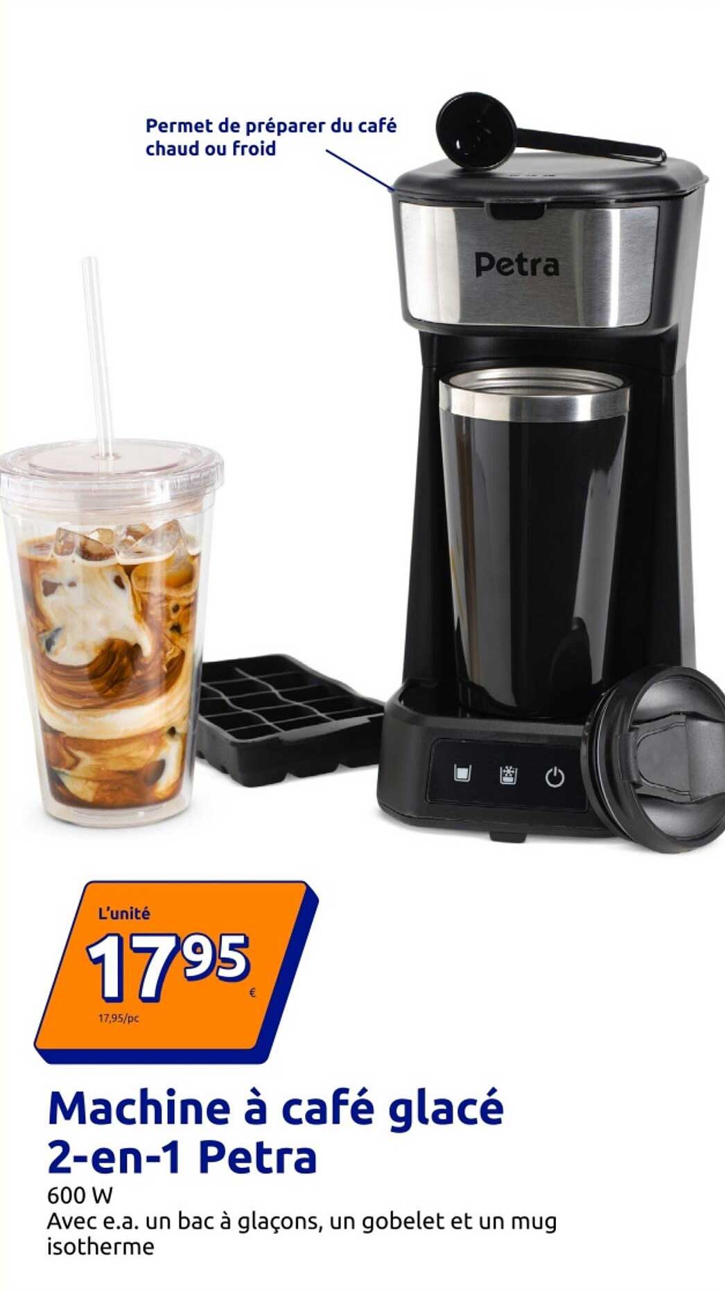 Machine à café glacé 2-en-1 Petra
