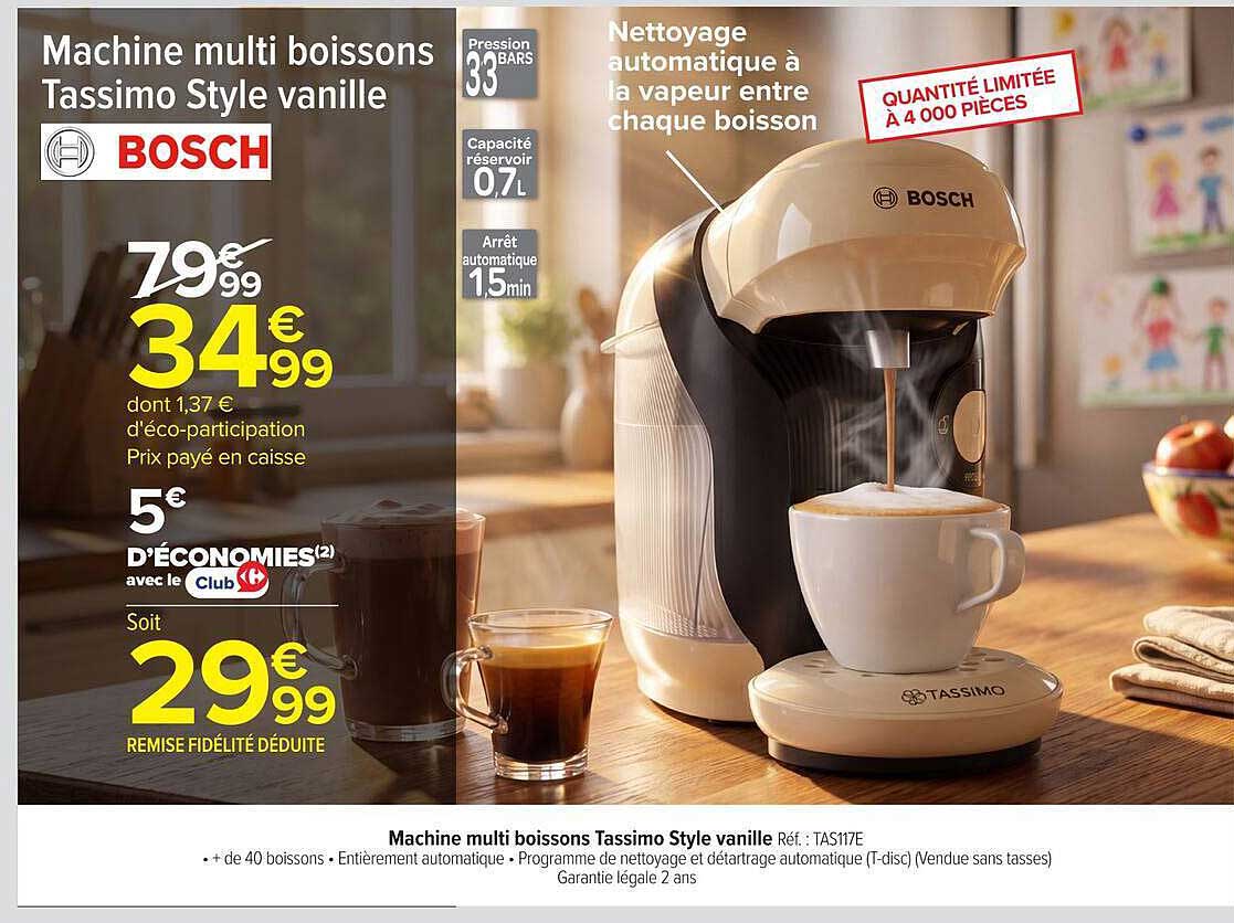 Machine multi boissons Tassimo Style vanille