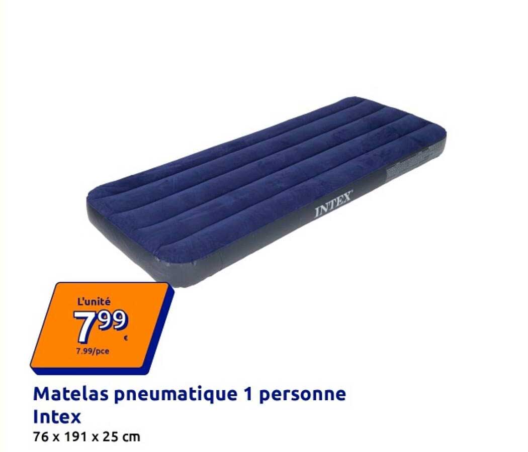 Matelas pneumatique 1 personne Intex