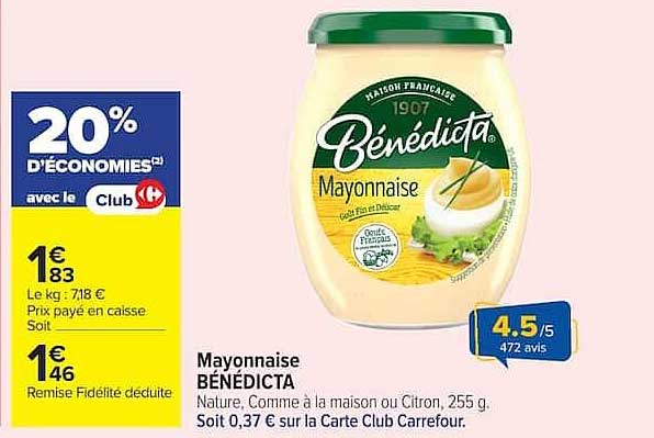 Mayonnaise BÉNÉDICTA
